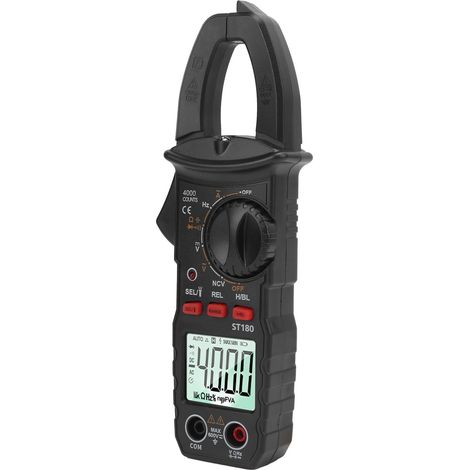 ST180 Digitales Zangenmultimeter AC/DC-Spannungsmesser Automatischer Zangentester mit Taschenlampe (1/5)