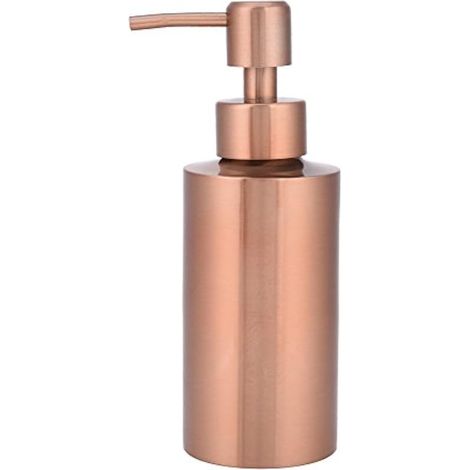 Distributeur de savon à vaisselle, flacon de savon en acier inoxydable 304 couleur or rose cuivré, flacon de savon liquide à pompe manuelle pour comptoir de cuisine ou salle de bain (250 ml) (1/5)