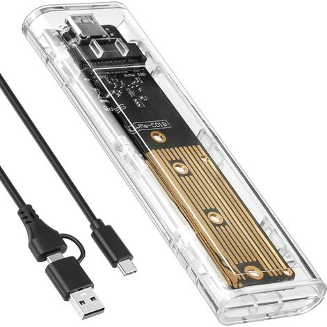 Boîtier SSD M.2 NVME et SATA,Adaptateur M2 Lecteur Disque Dur Externe (1/5)