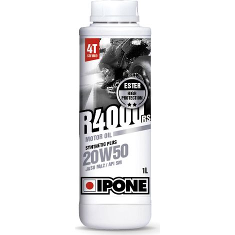 Ipone R4000 RS 20W50 1L Teilsynthetisches Öl MA2 Ester Moto Motorschutz