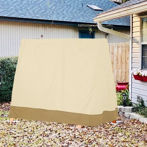 Housse de protection imperméable EAYY pour balancelle en bois 3 places, 183 cm (72 pouces), idéale pour l'hiver. Tissu 420D noir. (1/3)