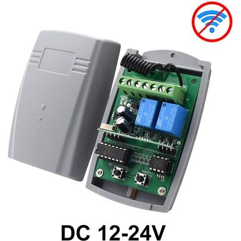 1 x Ouvre-porte de garage WiFi, récepteur 2 canaux 433 MHz, compatible Alexa et Google Home, pour portes sectionnelles et basculantes