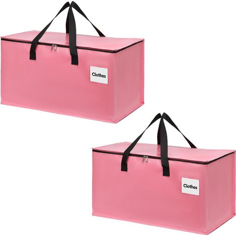 LEDANDER Extra-Large Moving Bag with Zipper – Sturdy Bag for Transporting Clothes / Durable Storage Container – (Set of 2) (1/5)