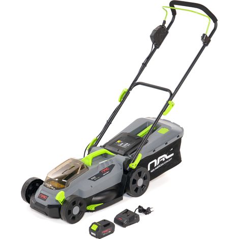 Cortacésped eléctrico Nac, modelo LE18-E-43-PB-C, 1800W, motor de inducción, 43 cm de ancho de corte.