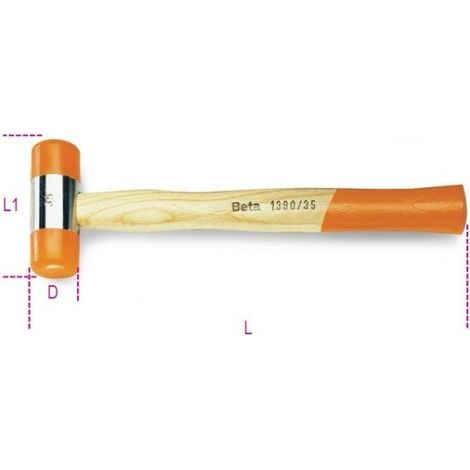 Mazzuola Plastica 22 Manico Legno 1390 Beta