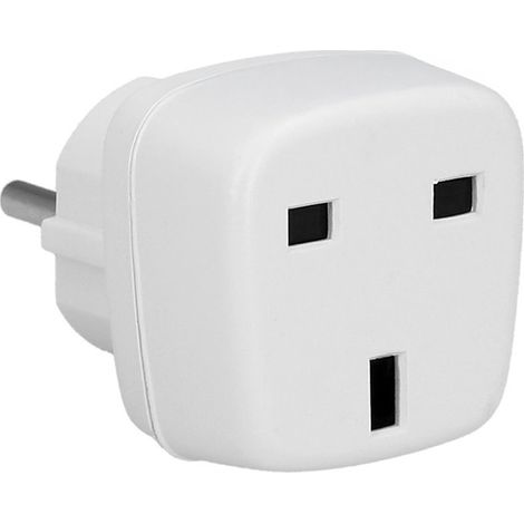 Adaptateur de voyage pour prise britannique vers Schuko