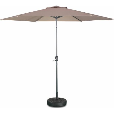 3m round centre pole parasol, Touquet, Beige-brown