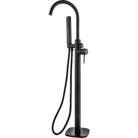 Mitigeur de baignoire îlot Pola, couleur: Noir (1/3)