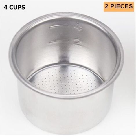 Panier filtre de remplacement, 51mm, 1-2-4 tasses, pour café, sans fond, pour Delonghi EC680-EC685, pièces de Machine à expresso (1/4)