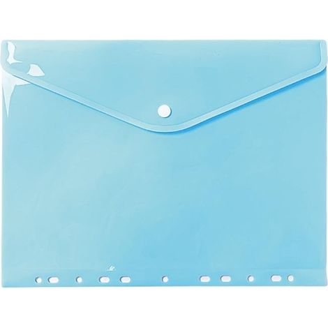 Carpeta colgante para sobres de PP tamaño A4, color azul pastel.