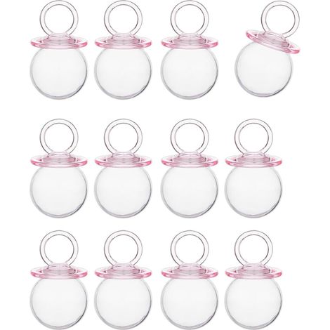 Lot de 12 boîtes à bonbons en forme de boîte à bonbons à remplir pour fête prénatale et baptême, décoration de fête portable (1/5)