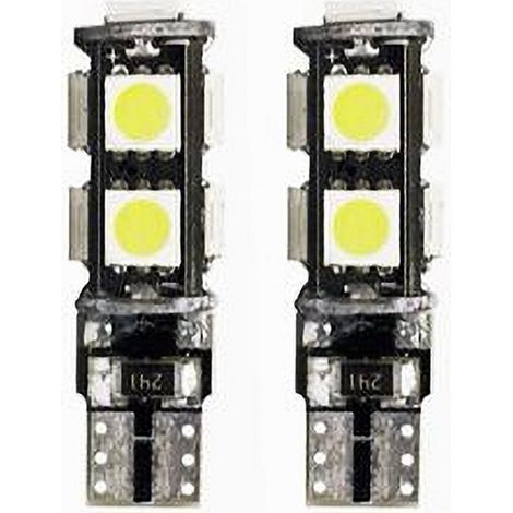 Trade Shop - Lampadine Di Posizione T10 Maxtech T-105050 12v 9led Canbus Ultra Luminose 6000k - (1/2)