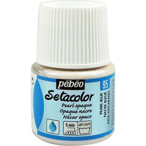 Peinture tissu - PEBEO - Setacolor - Opaque - Nacre bleu - 45 ml