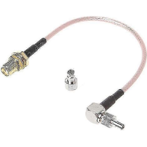 Adaptateur coaxial RF double SMA femelle vers CRC9/TS9, câble RG316 de 15 cm (1/5)