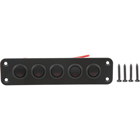 Pannello interruttori per auto, ampia applicazione, pannello interruttori a bilanciere impermeabile a 5 vie per veicoli. (1/5)
