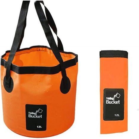 Seau - PVC 500D - 12 L - Pliable - Pour Camping Jardinage Plage (1/4)