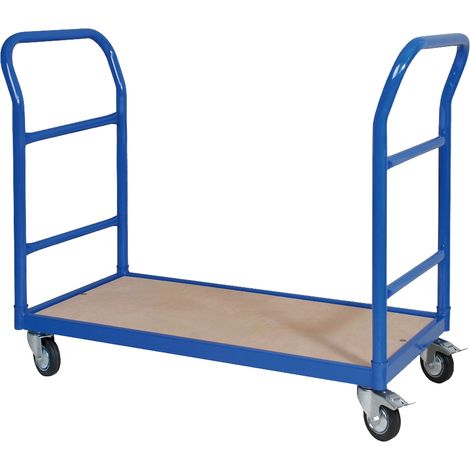 BRB Schiebebügelwagen mit 2 Schiebebügeln, LxBxH 1140x500x890 mm, Tragkraft 250 kg, Gewicht 20 kg (1/3)
