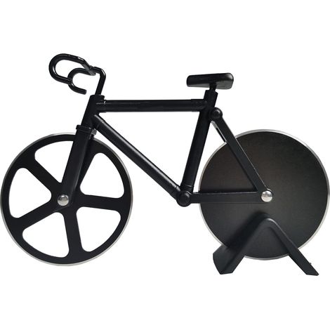 Couteau à pizza pour vélo, roulette à pizza double robuste, accessoires pour amateurs de pizza en acier inoxydable (1/3)