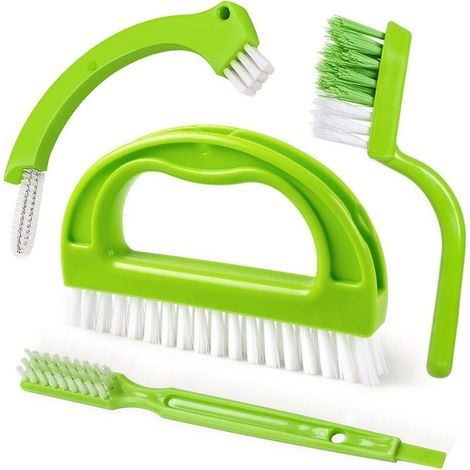 Brosse à coulis (4 en 1) Brosse de nettoyage pour carrelage Épurateur de coulis pour un nettoyage en profondeur, idéal pour le nettoyage de la salle de bain, de la cuisine et du carrelage (1/5)