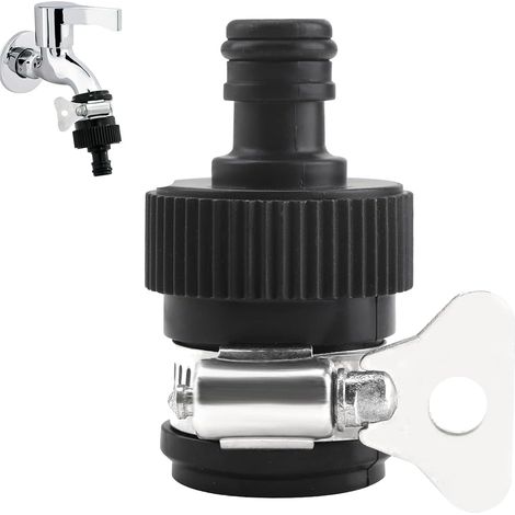 Universal-Gartenhahnanschluss, Gartenschlauchadapter, 14–22 mm Innenhahnanschluss, runder Mischbatterie-Küchenhahnadapter, gewindelose, verstellbare Manschette