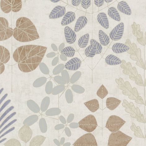 Vliestapete - Nordic Feeling - Beige Blau Blumen Floral A.S. Creation - 791463 (1/5)