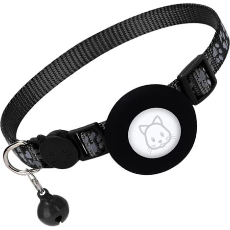 Collier de localisation pour chat, anti-perte, avec GPS réfléchissant, boucle de sécurité et clochette, idéal pour les petits chats, chiots et chatons. (1/5)