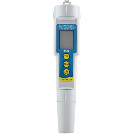 PH-mètre numérique 3 en 1 multifonctionnel Numérique PH/EC/TEMP testeur