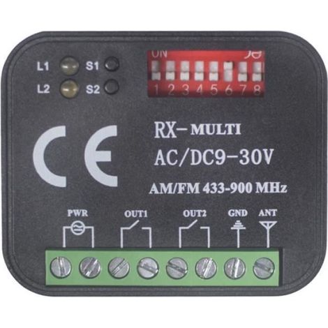 Récepteur de porte de garage RX Multi Dead,émetteur de télécommande,300 MHz,900MHz,433.92MHz,315 MHz,433 MHz,868 - BLACK[C7309]