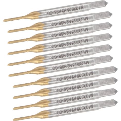 10-teiliges Gewindebohrer-Set M1,2 x 0,25, beschichtet, Titan-beschichtet, HSS, grobes metrisches Gewinde, japanischer Standard (1/5)