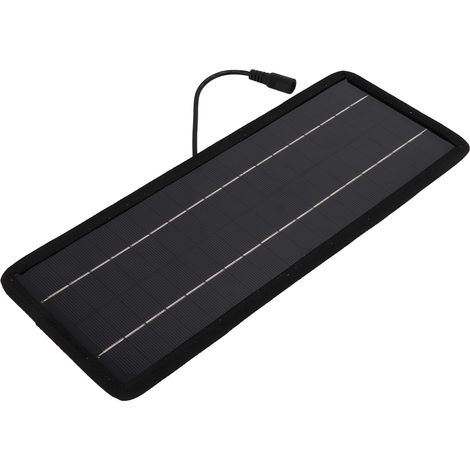 Chargeur Solaire 4.5W 12V pour Batterie de Voiture, Bateau, Camping-Car - Panneau Solaire Portable Polysilicium avec Convertisseur 12V/5V (1/5)