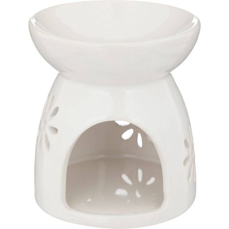 Bruciatore di incenso in ceramica izor d9cm bianco - Atmosphera créateur d'intérieur (1/2)