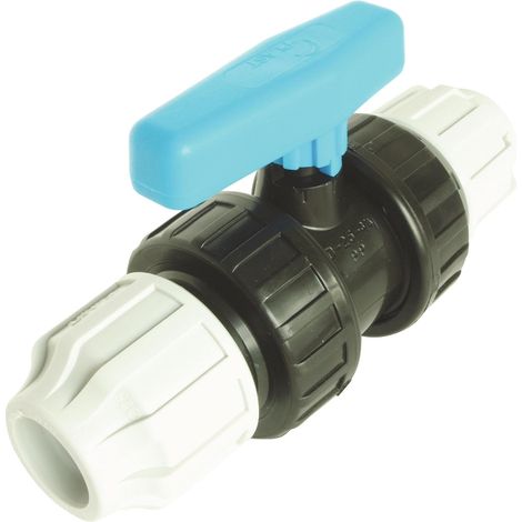 1 Vanne à compression, Tube PE Ø32, Polypropylène, Joint nitrile, 16 bars, Eau potable (1/5)