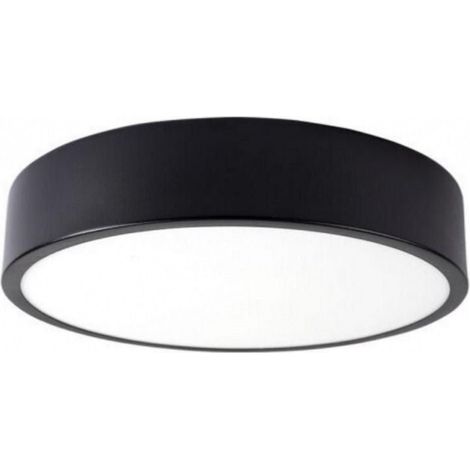 Plafonnier LED 18W 25 cm - Blanc Neutre  / Noir - SILUMEN