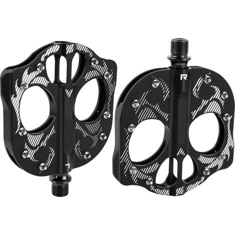 Pédales de vélo robustes en alliage d'aluminium 3 roulements à joints larges et plates antidérapantes pour vélos Pédales de cyclisme larges et plates Poids léger (1/5)