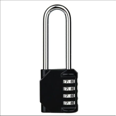 Cadenas à combinaison robuste - Cadenas résistant aux intempéries, verrou réinitialisable, anse de 2,5 pouces en alliage de zinc à 4 chiffres (1/5)