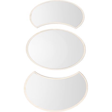 Acryl-Mondspiegel mit Rahmen, Wandaufkleber fürs Wohnzimmer, Mond-Hintergrunddekoration, 3-teiliges Set, silber (Kartonverpackung) (1/5)