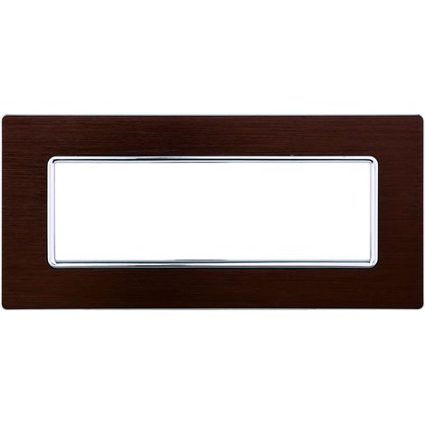 ETTROIT MT86617 6P 6-Slot-Aluminiumplatte, polierte Silberfarbe, kompatibel mit Bticino Matix (1/2)