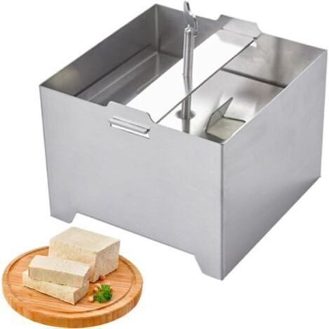 Presse à Tofu en Acier Inoxydable, Presse à Tofu avec Plaque et Gaze pour la Cuisine,Le Restaurant,la Fabrication de Tofu,la Machine à Tofu avec Presse(12  12  9CM)