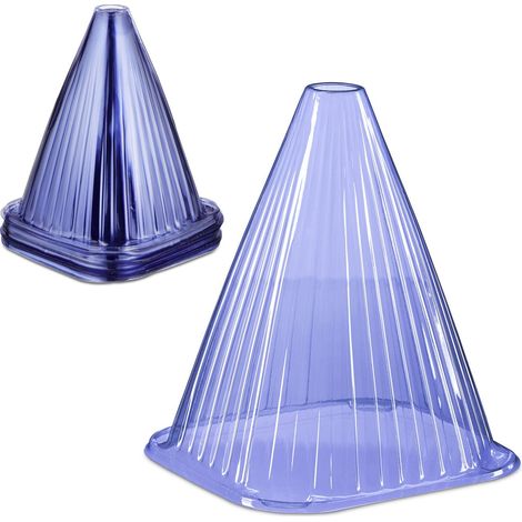 Conos de protección para plantas, azules, juego de 32, material de PVC