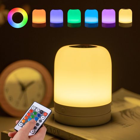 Veilleuse Bébé Tactile Rechargeable USB – Petite Lampe de Chevet LED 13 Couleurs RGB, Intensité Variable, Portable Sans Fil pour Chambre Enfant, Salon, Camping