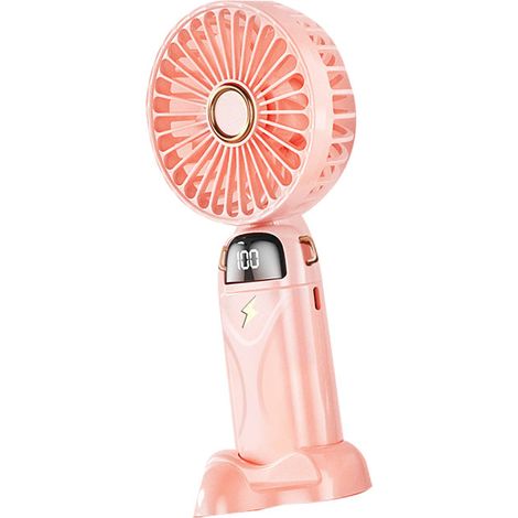 Ventilateur portable pliable à 5 vitesses, rechargeable par USB, idéal pour les voyages et le camping. (1/5)