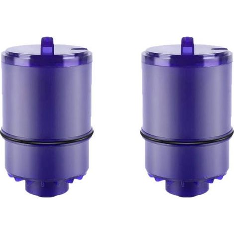 Deux cartouches filtrantes bleues pour purificateur d'eau du robinet, adaptées à une utilisation à domicile et au bureau. (1/5)
