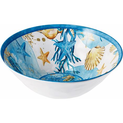 Regalo Italiano Ciotola Melamina Shell D 32 Cm H 11 Cm Blu 1 Pz