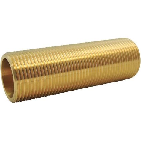 Tube fileté passe paroi en laiton - Ø 1/2'' x Long : 100mm(1 pcs) (1/3)