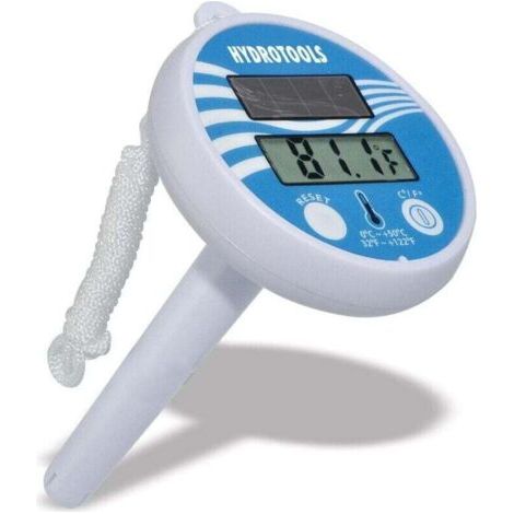 Thermomètre LCD numérique à énergie solaire. grand. flottant. facile à lire. incassable. température de l'eau. adapté aux piscines extérieures et intérieures. spas. étangs. baignoires