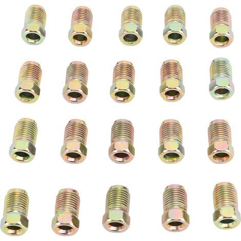 M10 x 1 mm Bremsleitungsmuttern, metrische Umkehrbördelung für 3/16 Zoll Rohr, 20 Stück. (1/5)