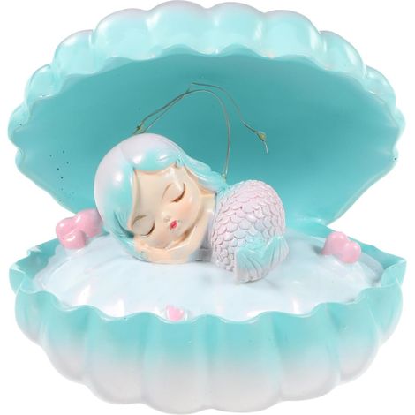 Lampe de Nuit Sirène Bleue en Résine Synthétique Lumière (1/5)