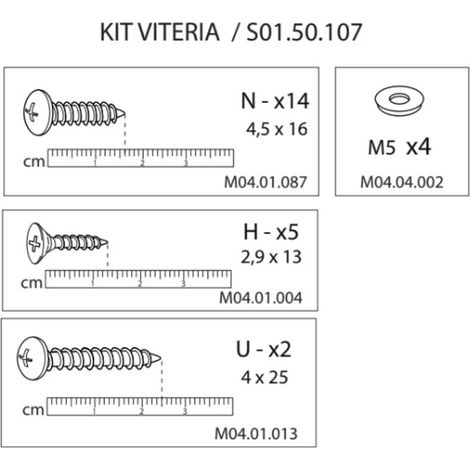 R KIT VITERIA S01.50.107 X ARMADIO SPOGLIATOIO RESINA A 1 POSTO IN KIT C/SERRAT