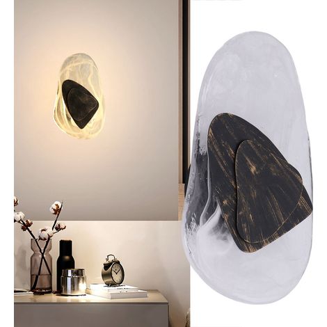 Applique murale créative et moderne en cristal, applique murale artistique et personnalisée pour chambre ou salon, applique murale élégante en verre. (1/5)