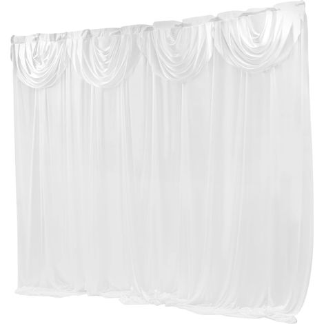 Cortina de fondo, diseño elegante, uso versátil, BLANCA (1/2)